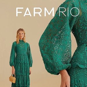 Farm Rio lace maxi dress size M